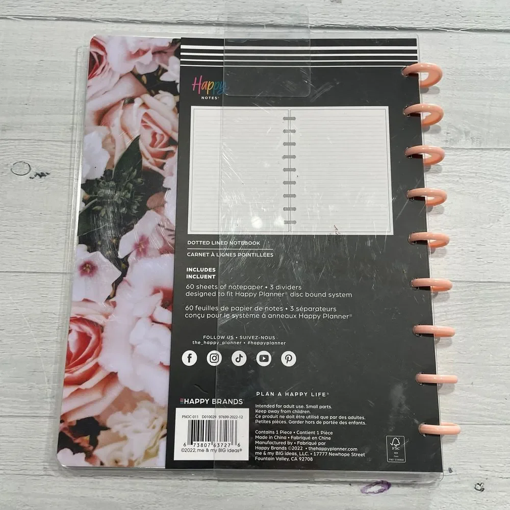 Happy Planner dotted lined‎ notebook wedding theme